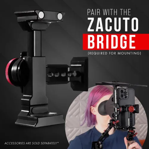 Vista 5 de Zacuto Stock de hombro Estabilizador ajustable, estabilizador de teléfono con agarre ligero y versátil Accesorio para teléfono inteligente