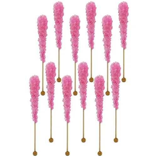 Vista 2 de Fruidles Rock Candy Lollipops Pops Candy Chups, surtido de colores y sabores, envueltas individualmente, 6.5 pulgadas