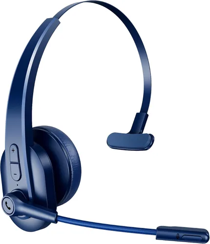 Vista 9 de Sarevile Auriculares Bluetooth con dongle USB para computadora, auriculares inalámbricos de una sola oreja con micrófono de cancelación de ruido