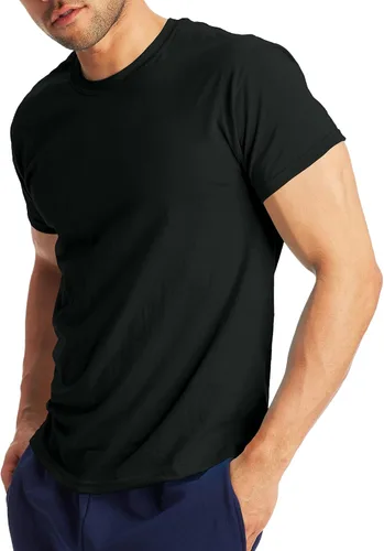 Vista 2 de Hanes Paquete de camisetas X-Temp Performance para hombre, mezcla de algodón que absorben la humedad, paquete de 2