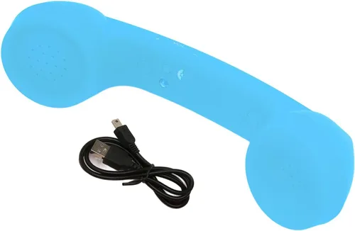 Vista 9 de Dpofirs Auricular de teléfono retro Bluetooth, receptor de teléfono móvil inalámbrico con micrófono de altavoz HD, diseño inalámbrico recargable