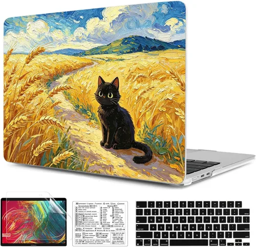 Vista 23 de Funda compatible con MacBook Air de 15 pulgadas 2026 2025-2023 Release M5 A3448 M4 A3241 M3 A3114 M2 A2941, carcasa de plástico duradera