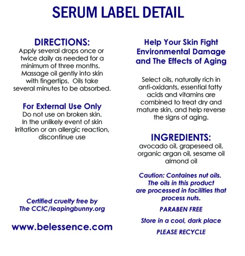 Vista 2 de Bel Essence Suero antiarrugas 100% natural y orgánico y suero facial hidratante con aceite de argán, hidrata todo el día, reduce las líneas finas