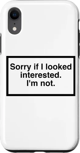 Vista 25 de Sorry if I Looked Interested. I'm not. Funny Phone Mask Case for iPhone 17