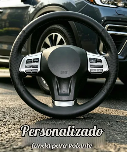 Vista 3 de Funda para volante de piel auténtica, auto, bricolaje para Subaru Impreza 2013 2014 2015 2016 / Legacy 2012-2014 / Subaru Forester 2014-2016