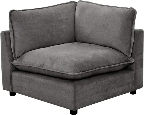 Vista 43 de Iroomy Oversized Modular Sectional Sofa, Chenille Cloud Couch, Deep Comfy Seat, 4-Seater Sofas, Couches, Living Room, Beige