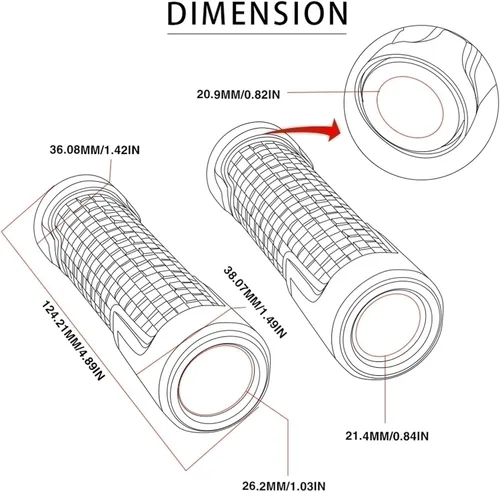 Vista 3 de Motocicleta para Y&AMAHA XT660X 2004-2017 XT660 XT 660 X 660X 2005 7/8 pulgadas 22MM Motocicletas Agarres Manillar Barra Extremo Tapón Tapón Negro