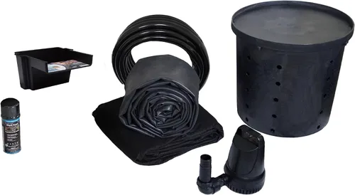 Vista 2 de HALF OFF PONDS - Simply Waterfalls 1200 Kit de cascada libre de estanque - Revestimiento de PVC de 5 pies por 10 pies, bomba de agua de la serie