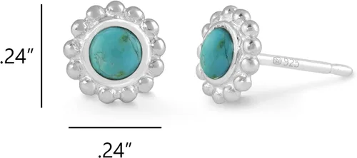 Vista 4 de Boma Jewelry Sterling Silver Balinese Circle Stud Earring