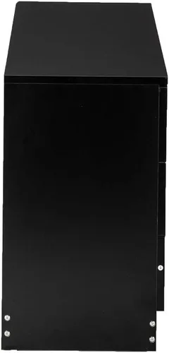 Vista 5 de corp Cómoda de madera simple de 3 cajones de almacenamiento, cómoda de madera, mesita de noche para dormitorio, sala de estar (negro)