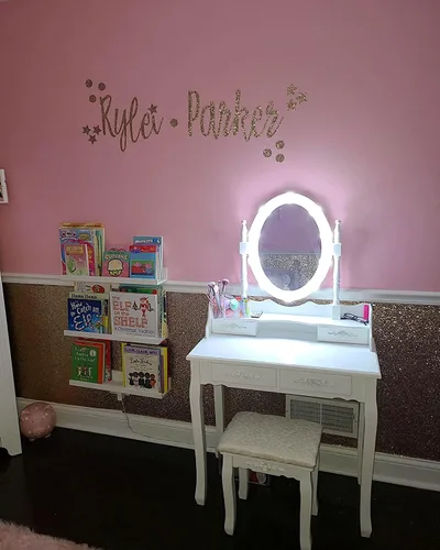 Vista 4 de Papel tapiz autoadhesivo con purpurina gruesa dorado champán brillante, papel tapiz con purpurina brillante para pared