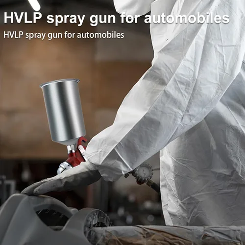 Vista 7 de HVLP Pistola de pulverización de alimentación por gravedad con 4 boquillas de 1.4/1.7/2.0/0.098 in y taza de aluminio de 1000 cc, pistola de pintura