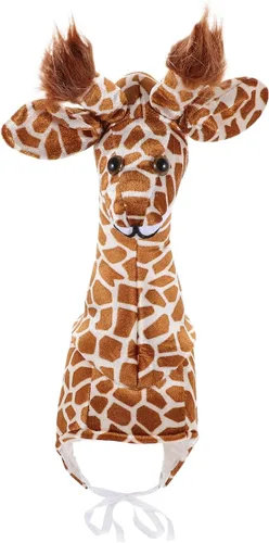 Vista 9 de Amosfun Sombrero de jirafa para fiesta de animales para padres e hijos, accesorio interactivo para disfraz de escenario, gorra de jirafa con correa