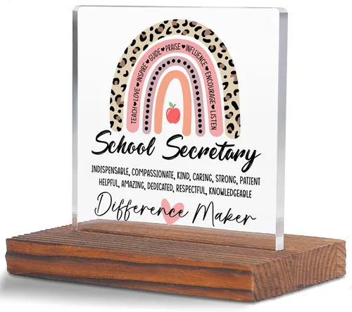 Vista 21 de Letrero decorativo de escritorio transparente para después de la escuela, regalo de agradecimiento para mujeres y hombres, regalos de agradecimiento