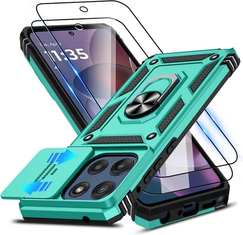 Vista 146 de ATUMP for Moto G-Play-2024 Case with Camera Lens Cover & HD Screen Protector(2 Pcs), [10FT Military Grade Drop Protection] Magnetic Ring Holder