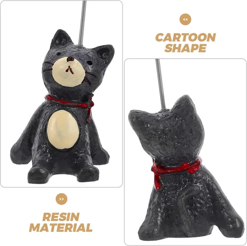 Vista 7 de NUOBESTY Soporte para notas de gato, adorno de escritorio, clip para fotos, soporte para notas, mesa, soporte para tarjetas, para oficina, hogar