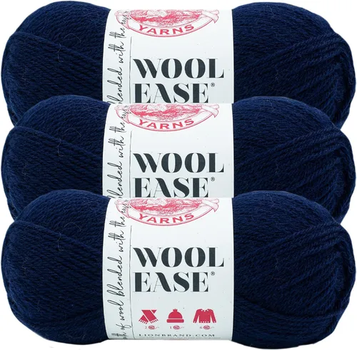 Vista 42 de Lion Brand Yarn, Wool-Ease - Ovillo de punto y ganchillo color rosa, 1