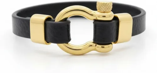 Vista 6 de Solza Unisex Leather Bracelet – Adjustable Multi-Layer or Chain Link Design, 316 Stainless Steel & Genuine Leather, Fashion Jewelry Accessory for