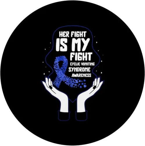 Vista 3 de Síndrome de vómito cíclico Su cinta azul guerrera CVS Awarene PopSockets intercambiables PopGrip