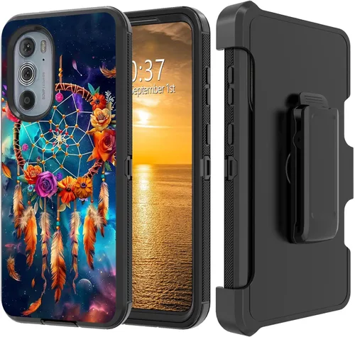 Vista 28 de Funda para Moto G Stylus 5G 2023 con funda de clip para cinturón y soporte, resistente de doble capa, resistente a prueba de golpes, para Motorola