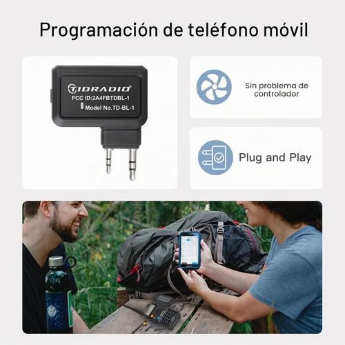 Vista 3 de TIDRADIO Adaptador de programador inalámbrico de radio Jamón BL-1: APP y PC