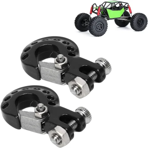 Vista 5 de 2 ganchos de remolque de cabrestante RC - Gancho de remolque de aleación de aluminio para escalada de automóvil para camión oruga escala 1/10 SCX10
