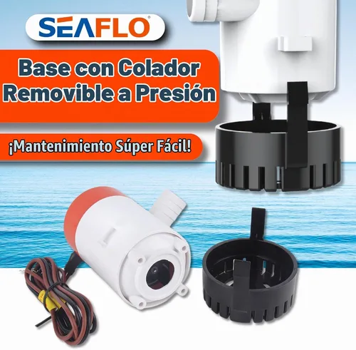Vista 5 de SEAFLO Bomba de Sentina Serie 01 500 GPH – 12V, Salida de 3/4", Bomba Sumergible Marina con Protección Antibloqueo de Aire, Certificado CE y RoHS