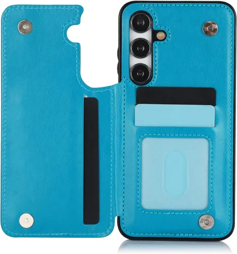 Vista 4 de Asuwish Funda de teléfono para Samsung Galaxy S25 5G con protector de pantalla de vidrio templado y tarjetero con soporte para tarjetero, soporte