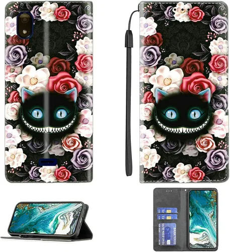 Vista 442 de jioeuinly ATT Motivate 2 - Funda compatible con ATT Motivate 2, funda con soporte abatible y cierre magnético DJS