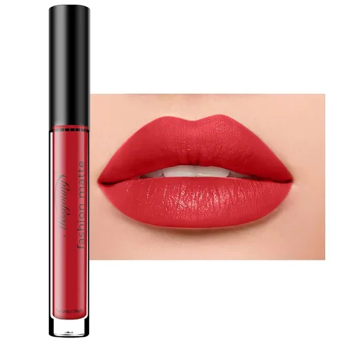 Vista 10 de Maquillaje de lápiz labial líquido gótico mate de Halloween, taza antiadherente impermeable y brillo de labios de larga duración, lápices labiales A1