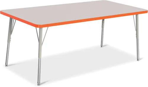 Vista 15 de Berries Mesa rectangular para actividades, altura A, Gris/Negro/Negro, 1
