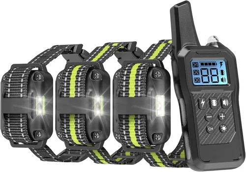 Vista 8 de FunniPets Collar de choque para perro, paquete de 2 – Collar de entrenamiento para perros con control remoto IP65 impermeable E Collar para perros