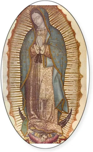Vista 9 de CafePress Pegatina ovalada para parachoques de coche Nuestra Señora de Guadalupe