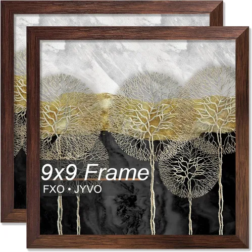 Vista 50 de Fxojyvo Marco de 4 x 4 pulgadas, marco negro para póster cuadrado de 4 x 4, peso ligero y altamente transparente, marco de 4 x 4 para pared, 1