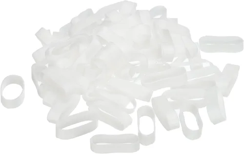 Vista 17 de PATIKIL Bandas de goma de silicona, 50 piezas antideslizantes de 0.9 pulgadas, color negro plano para envolver cables, envolturas de bolsas, arte
