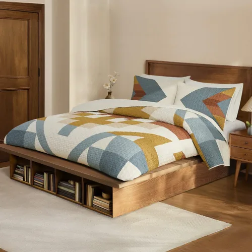 Vista 12 de Pendleton Juego de edredón individual – Juego de edredón de 2 piezas 100% algodón con funda, ropa de cama suave y ligera para cama