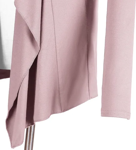 Vista 5 de Urban CoCo Women's Drape Front Open Cardigan Long Sleeve Irregular Hem