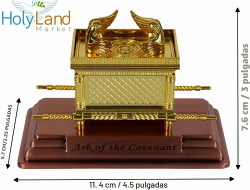 Vista 2 de Holy Land Market El Arca de la Alianza bañado en oro (pequeño, solo arca)