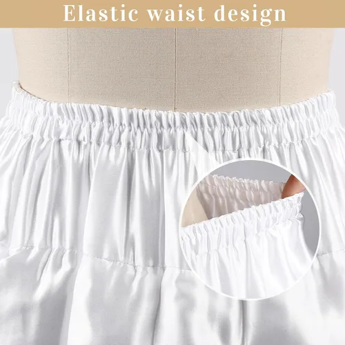 Vista 4 de Women Tutu Petticoat Dance Half Slips Coplay Tulle Underskirt Crinoline Layered Party