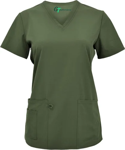 Vista 3 de Green Town Conjunto de uniforme médico para mujer