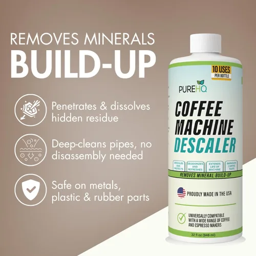 Vista 9 de Descalcificador de cafetera – 10 usos – Solución de descalcificación Keurig – Descalcificador universal para Keurig, Nespresso, Delonghi, Breville