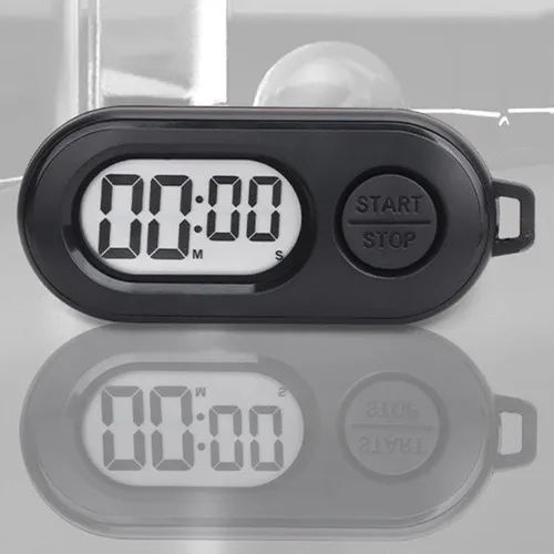 Vista 4 de Paquete de 2 llaveros temporizadores, temporizador digital de cuenta regresiva, reloj de contador de tiempo para deportes al aire libre con diseño