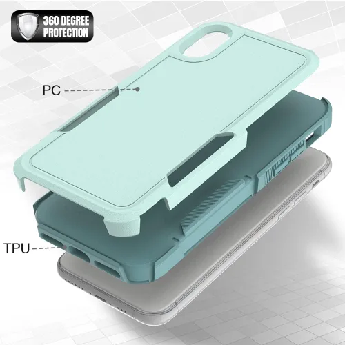 Vista 323 de Jeylly Funda para iPhone SE/Funda para iPhone 5S, Exterior de Plástico Duro que Absorbe Golpes + Interior de Silicona de Goma Defensor contra