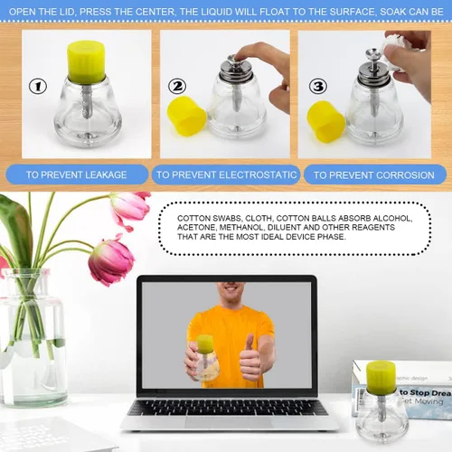 Vista 7 de FERCAISH Botella de vidrio transparente de 6.1 fl oz, dispensador profesional de bomba de vidrio transparente con escalas de medición