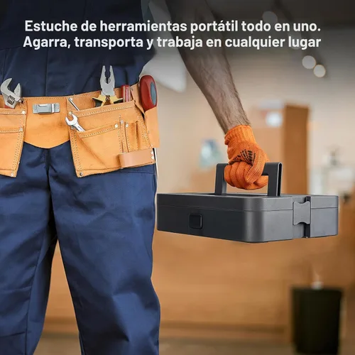 Vista 8 de Teslong Kit de herramientas básicas para el hogar y el apartamento, juego de herramientas compacto y ligero