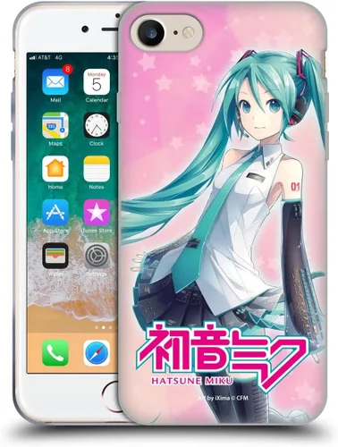 Vista 91 de Head Case Designs Licencia Oficial Hatsune Miku Gráficos Lindos Carcasa de Gel [Protección de Grado Militar] Compatible con Apple iPhone 7