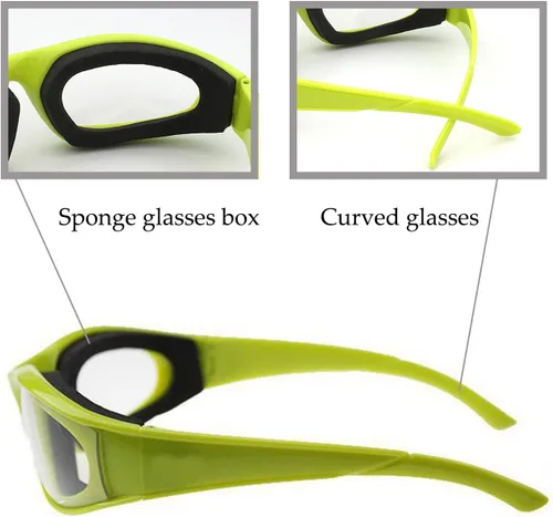 Vista 3 de Gafas antipicantes. Gafas de cebolla, gafas protectoras antisalpicaduras, protector de ojos. Cuando cortas cebollas, puede proteger tus ojos