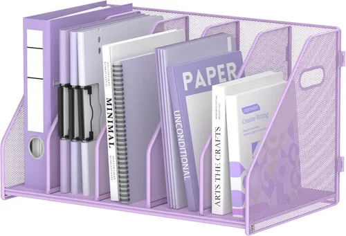 Vista 8 de Organizador de carpetas, soporte para archivos de revista con 5 Negro