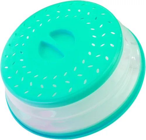 Vista 42 de Cubierta plegable para salpicaduras de microondas, cubierta para platos de microondas con ventilación de vapor, silicona y plástico sin BPA