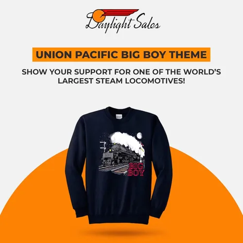 Vista 5 de Daylight Sales Union Pacific - Sudadera de tren ferrocarril para niño grande 10140